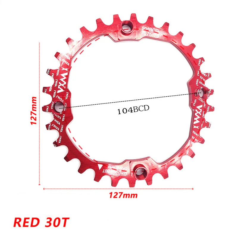 Mountain bike bicycle Chainring 104 BCD 32T 34T 36T 38T Narrow Wide Single Chain Ring Sprocket Bolts crown