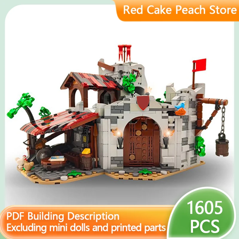 Medieval Castle Model MOC Building Bricks Tribal Stronghold Castle Modular Technology Gifts Holiday Assemble Children Toys Suit