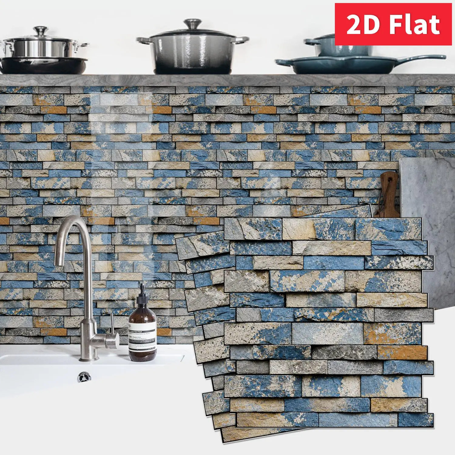 Blue Gray Slate Stone 12x12