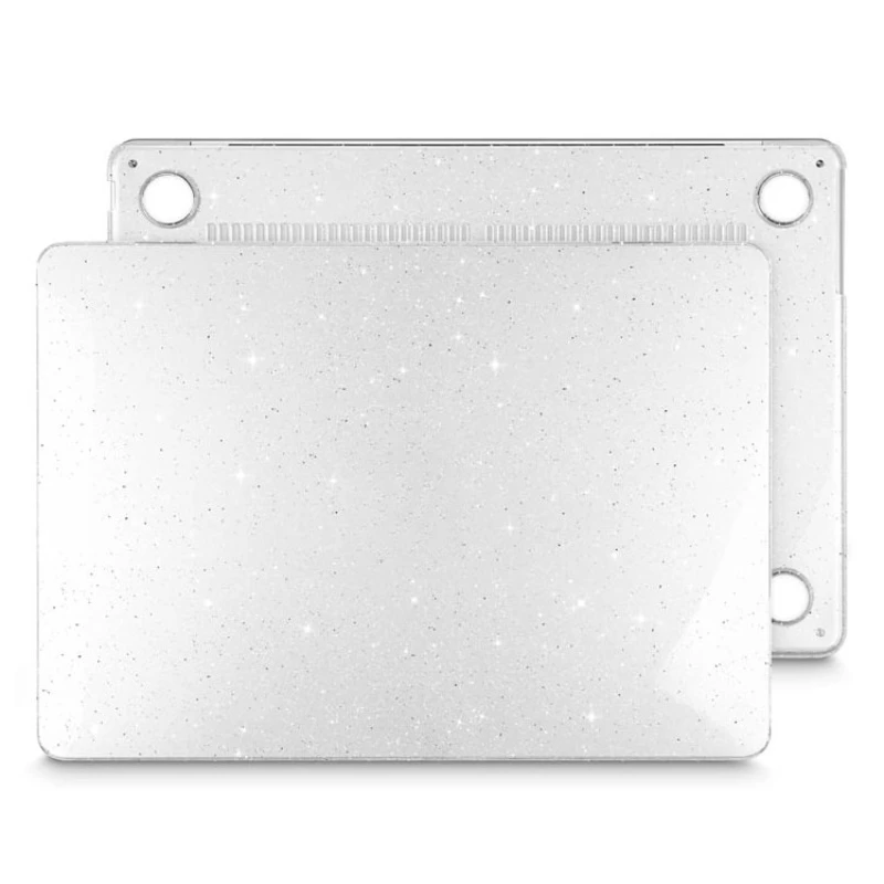 Crystal Clear Glitter Laptop Case For Macbook Neo Air Pro 13 14 15 16 M5 M4 M3 M2 M1 Cover A3404 A2337 A2338 A2681 A3240 A3449