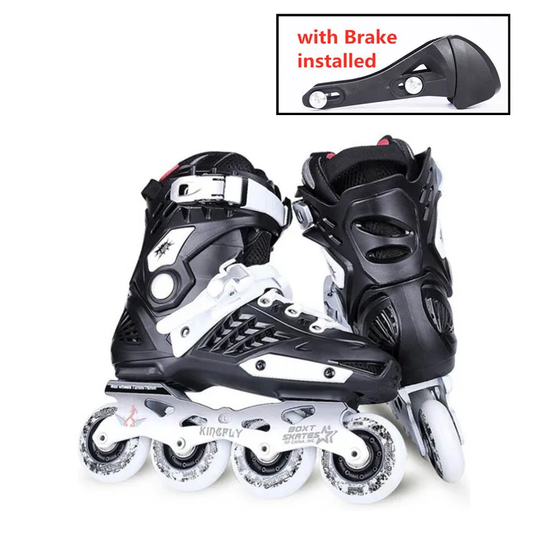 Inline Roller Skates Slalom Slide Adult Kids Inline Skating Shoes 85A Rubber Wheels for Asphalt Road Street FSK Skating