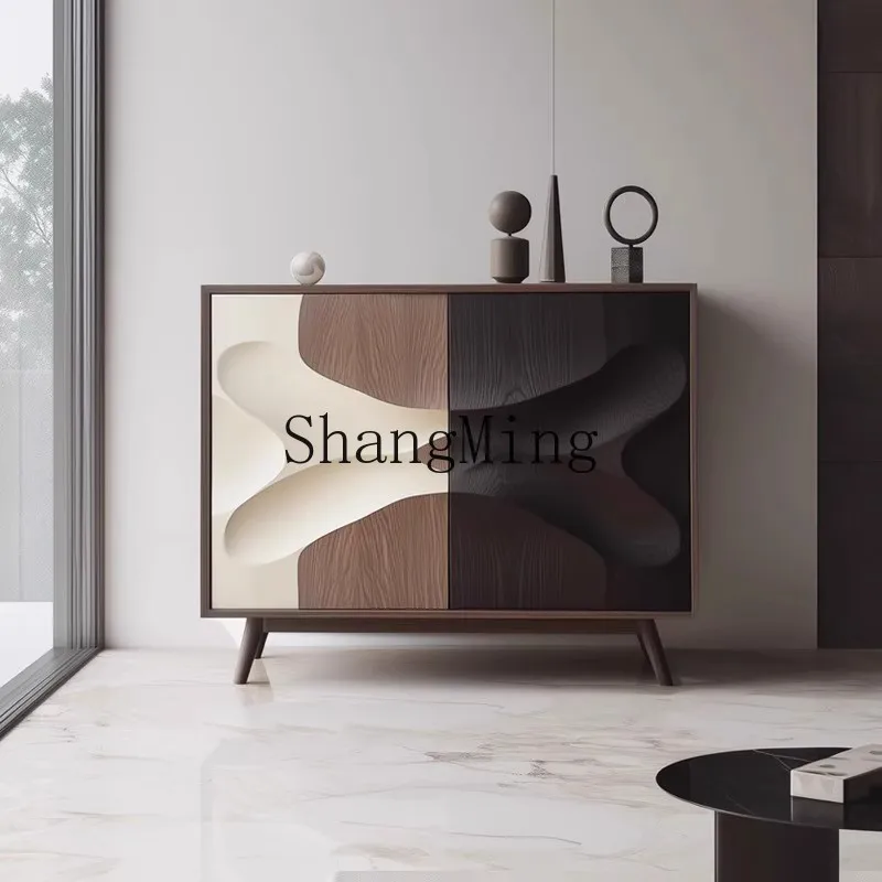 

CL medieval style entrance cabinet modern light simple wind entry solid wood high storage locker foyer entrance rack