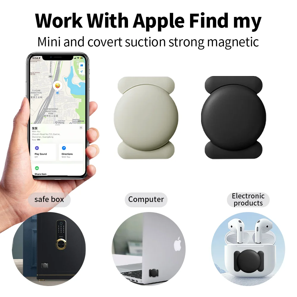 For Apple Find My Tracker Air Tag Alternative Bluetooth Item Locator Anti Lost Device for Keys Wallet Luggage Bag iOS Compatible