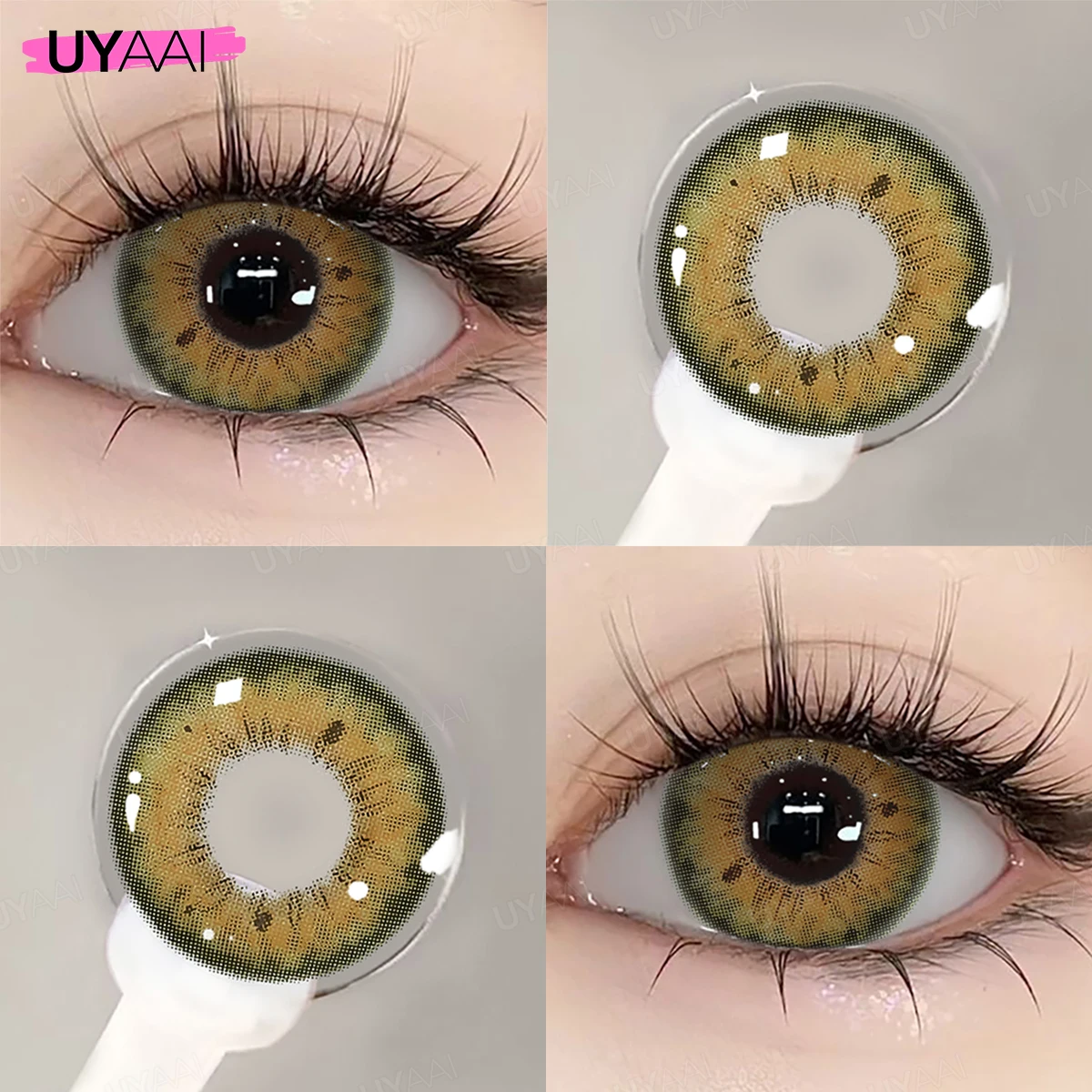 UYAAI Farbkontaktlinsen, abgestufte Colorcon-Mode, farbige Schüler, blaue Linse, Schönheit, Frauen, Make-up, kosmetische Kontaktlinsen