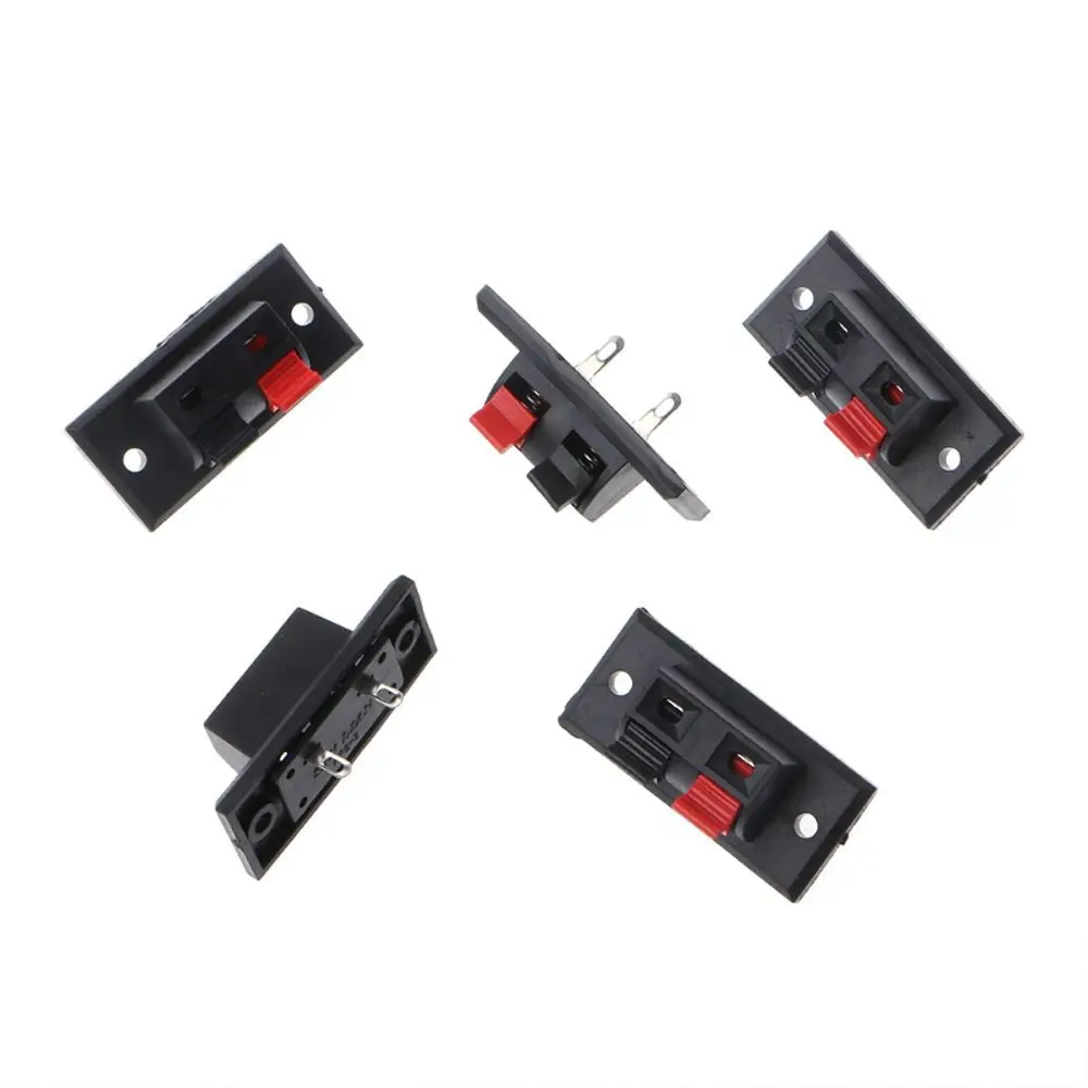 Load Audio Speaker Push-in Jack Spring Sound Box Terminals Panel Speaker Terminals Connectors Connector Terminal Terminal Block