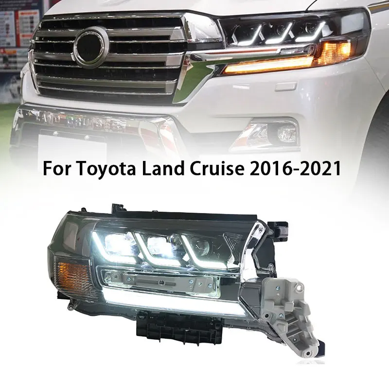 

Headlights For TOYOTA Land Cruiser 2016-2021 LC200 DRL Head Lamp LED Bi Xenon Bulb Fog Lights Tuning Car Accessory