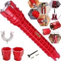 14/8 In 1 Wrench for Sink Faucet Sanitary Repair Tool Double-Head Handle, Installer Ratchet Tool Set for Bathroom Sink Faucet