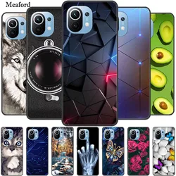 For Xiaomi Mi 11 Lite 5G NE Case Animals Silicone TPU Soft Phone Cover For Xiaomi 11 Lite NE 5G 4G Funda Shockproof Wolf Coque