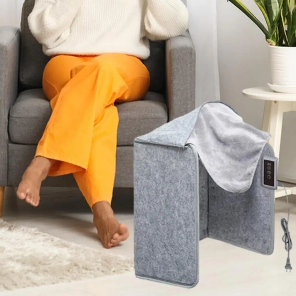 Portable Electric Foot Warmer Heating Pad for Legs Under Desk Office Home Use Fast Heat 5 Temp Settings Auto Shut Off