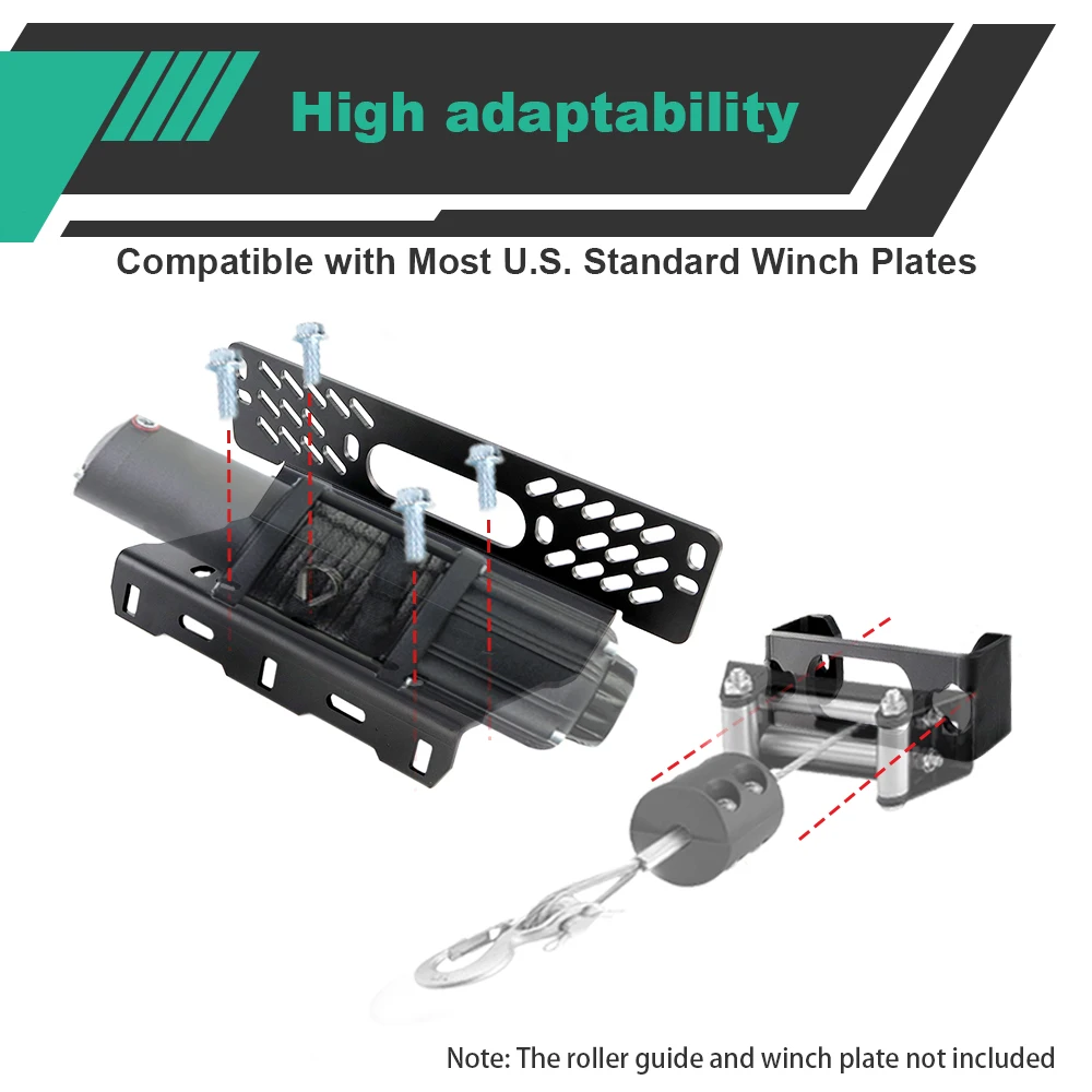 Pasuje do Polaris Ranger 700 / 800 Pełnowymiarowy 2010-2016 2017 Motocyklowy Przedni Uchwyt do Wciągarki Stalowa Płyta Montażowa Wciągarki UTV