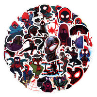 ​50PCS Spider-Verse Street Art Stickers - Miles Morales-Inspired Graffiti Decals for Skateboards, Tech Gear & Sneakers