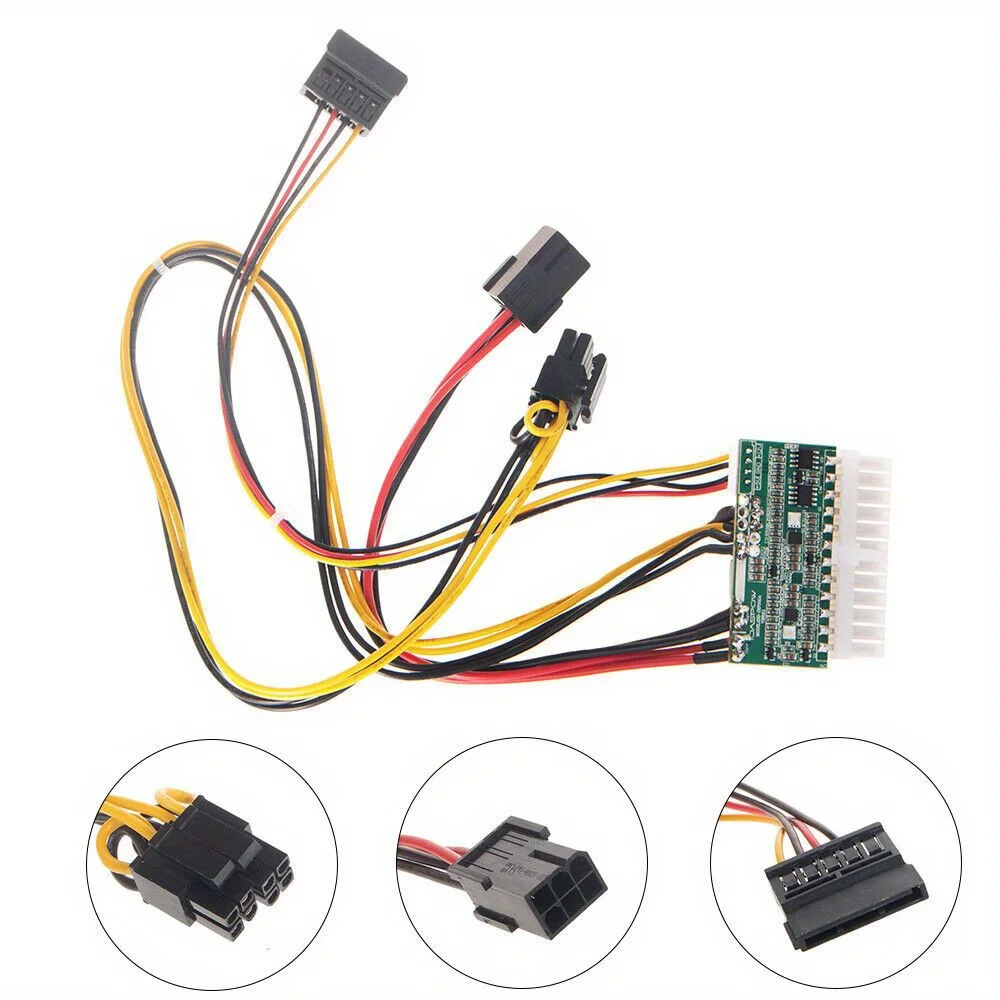 PCIE Entrada de 6 pinos DC 12V DC-ATX-300W 24 pinos PICO Switch PSU ATX Módulo de alimentação Fontes de alimentação