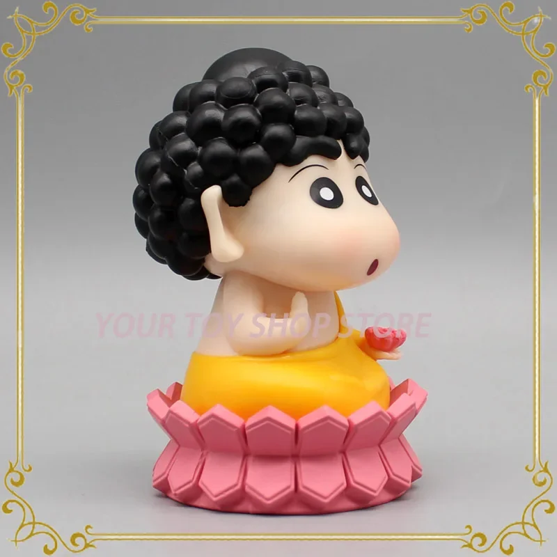 Anime Crayon Shin-chan Figure Cos Tathagata Buddha Action Figure 10cm Statue Pvc Model Toy Collectible Ornament Doll Kawaii Gift