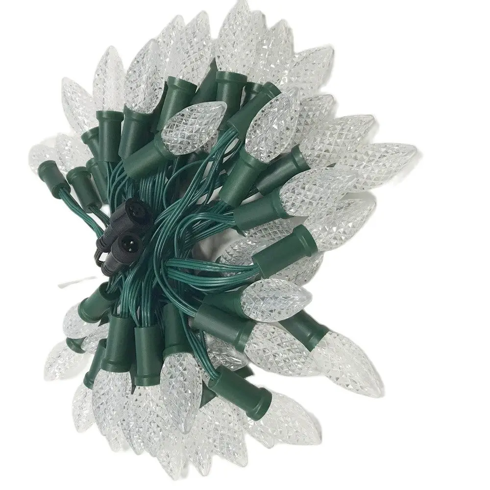 Free Shipping Addressable RGB Full Color C7 DC12V WS2811 LED Christmas Pixel String Light