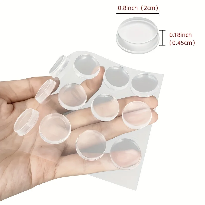 12/24pcs Door Stopper Wall Protectors, Self-Adhesive Door Handle Wall Protectors, Quiet, Shock-Absorbing Gel, Suitable for Home,