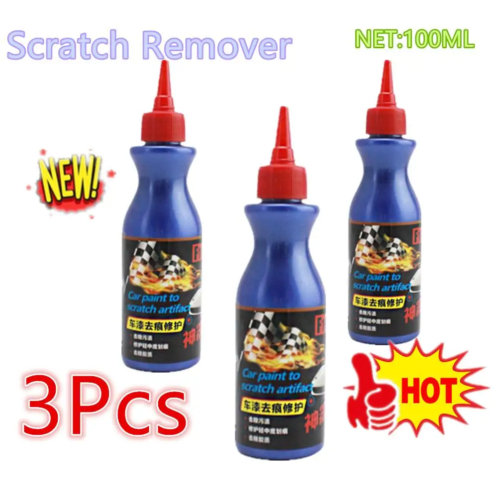 3X Car Scratch Remover Agent Scratch Repair Tool with Sponge Car Scratches Repair Polishing Wax Anti Scratch Car Accessories