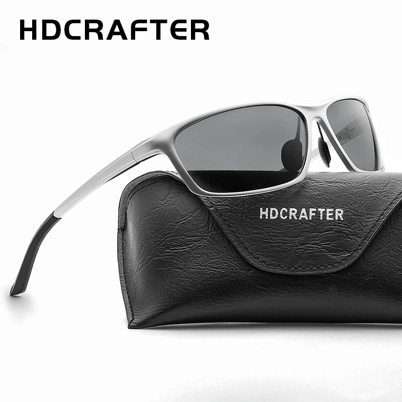 HDCRAFTER Aluminum Magnesium Men\'s Sunglasses Polarized Driving Sun Glasses Mens oculos Male Eyewear Accessories