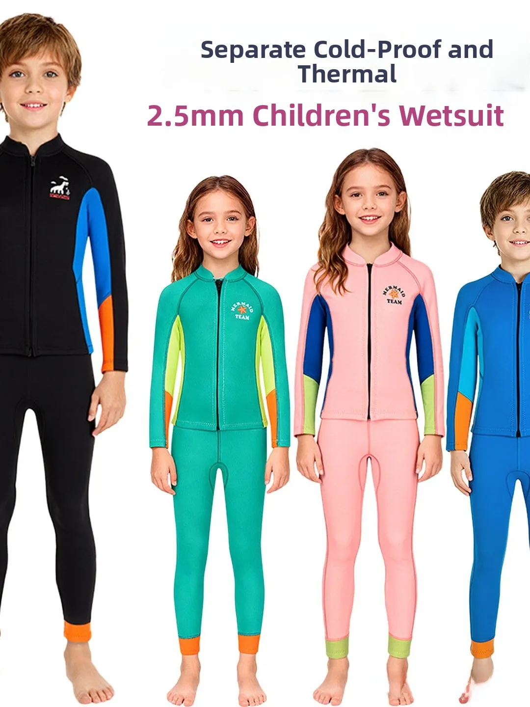 new-2025-children's-wetsuit-25mm-dive-suit-long-sleeve-surfing-suit-separate-design-unisex-heat-retaining-surfing-and-snorkel