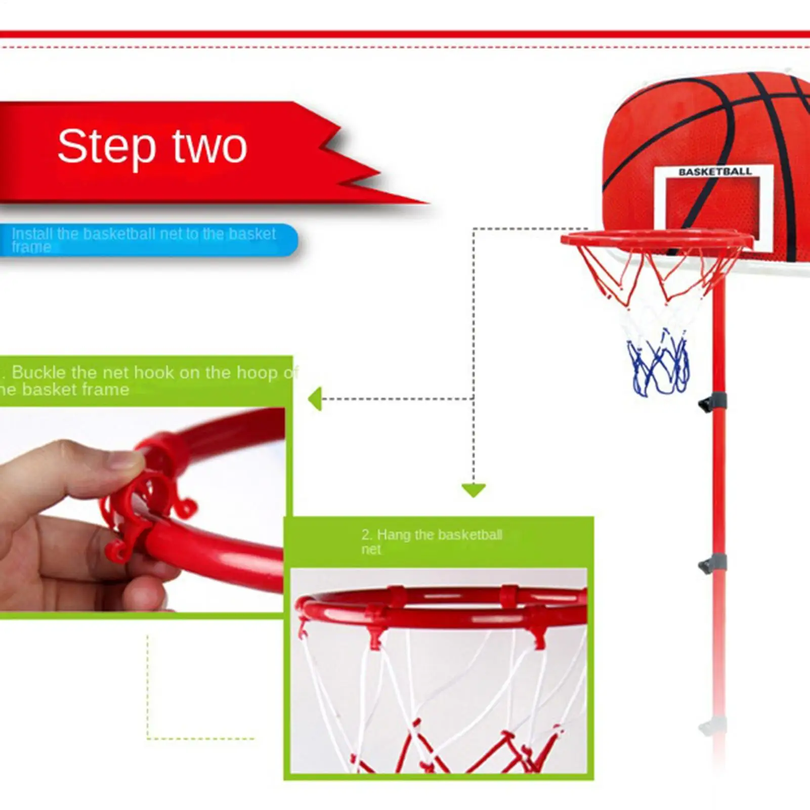 Kids Basketball Hoop And Stand Adjustable Height With 3 Balls Pump Kids Basketball Hoop Outdoor For Children Boys Girls Indoor