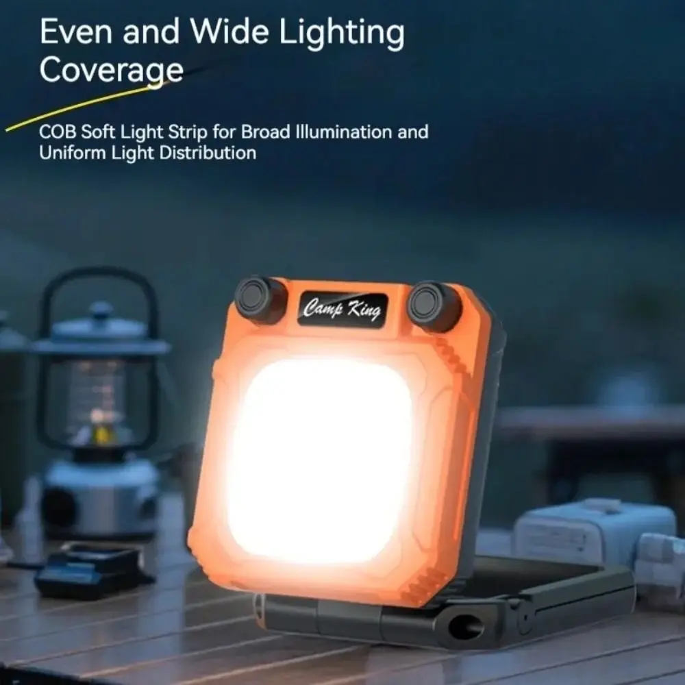 Long Endurance Outdoor Camping Light with Built-in Bracket 180-degree Fold Hand Cranked Rechargeable Light Multifunctional