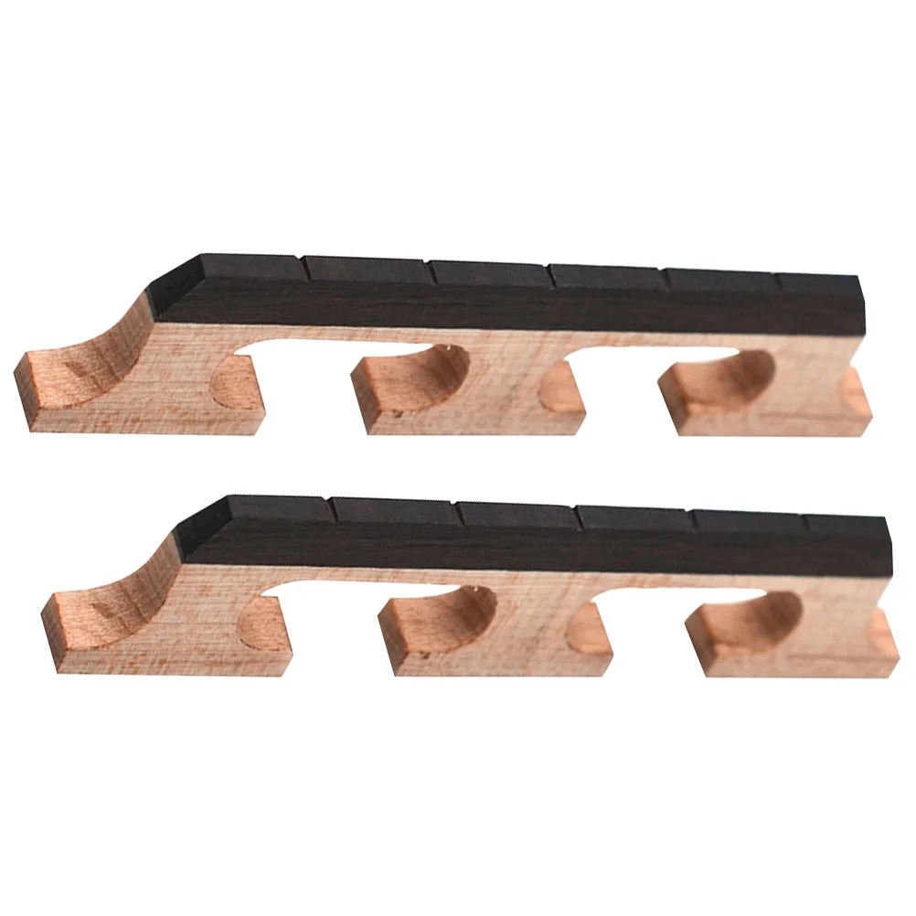 

2pcs Wooden Replacement Durable Adjustable Saddle For Parts Professional Accessory Smooth Surface Luthier Tool String Instrument