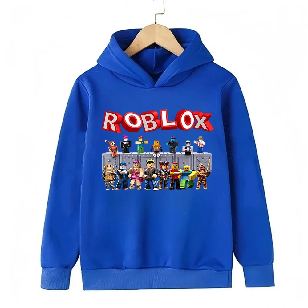 New Roblox Game Digital Print Kids Autumn and Winter Hoodie for Boys and Girls Casual Top Childrens Birthday Graphic Tops