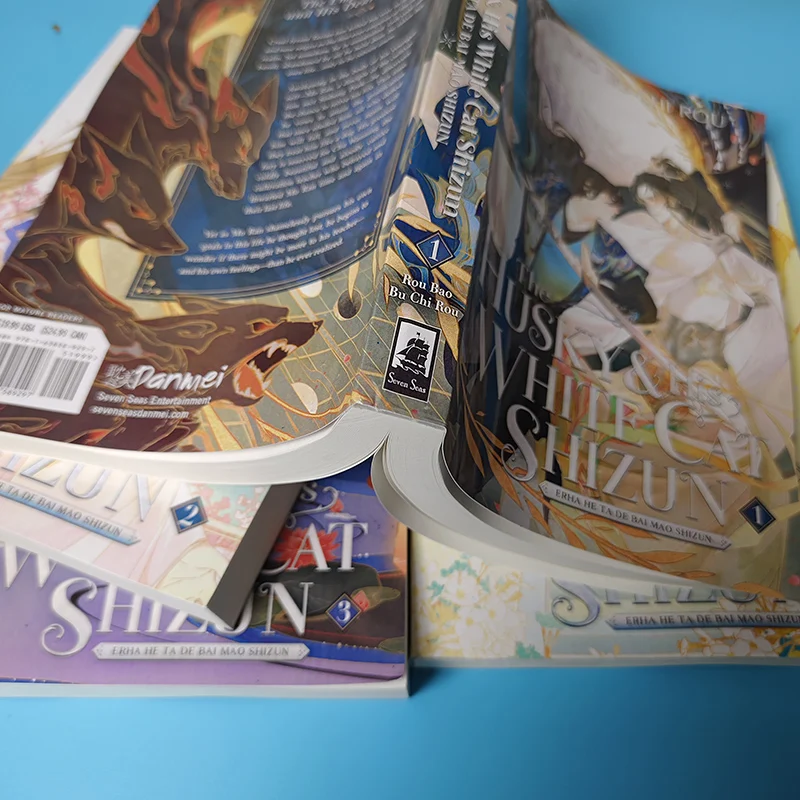 1/2 book Vol.1/2/3/4 The Husky and His White Cat Shizun Book in English Erha