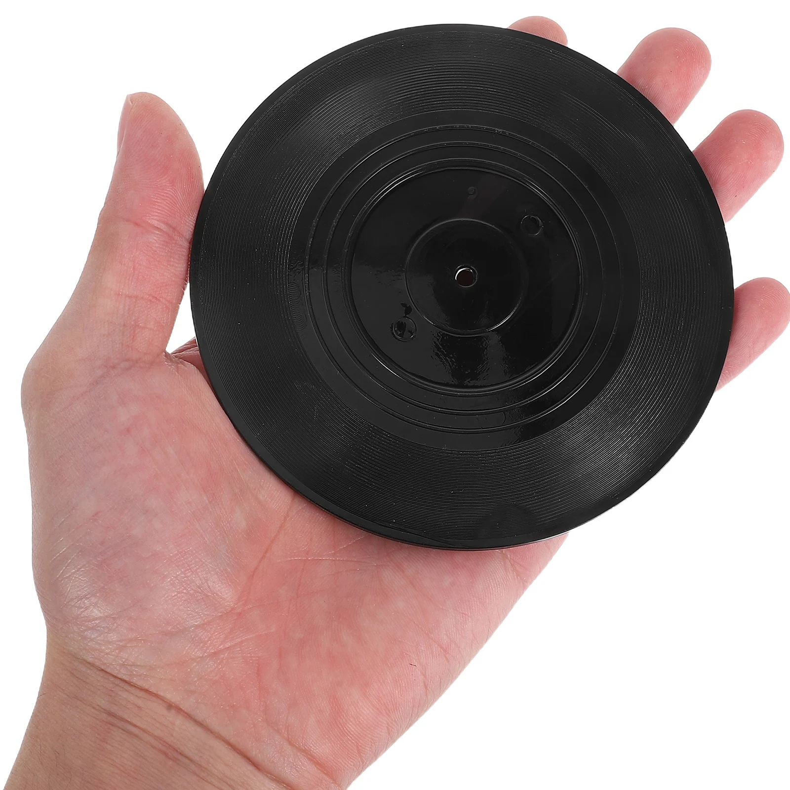 

6pcs Vinyl Mount Decoration Retro Style Fake Wall Ornaments Disco Music Room Decor Home Office Aesthetic Black Plastic Unique
