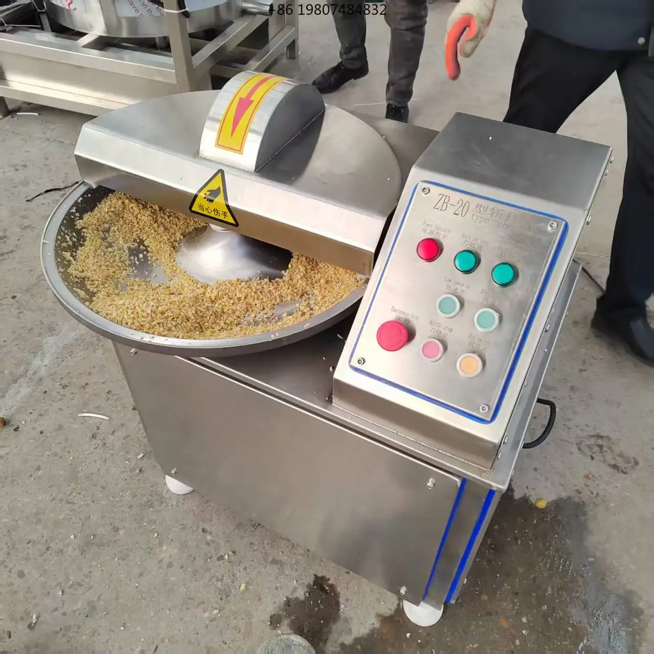 Making Machine High Efficiency Meat Chopper Cutter for Meat Processing Commercial 20L Stainless Steel Meat Bowl Cutter Sausage