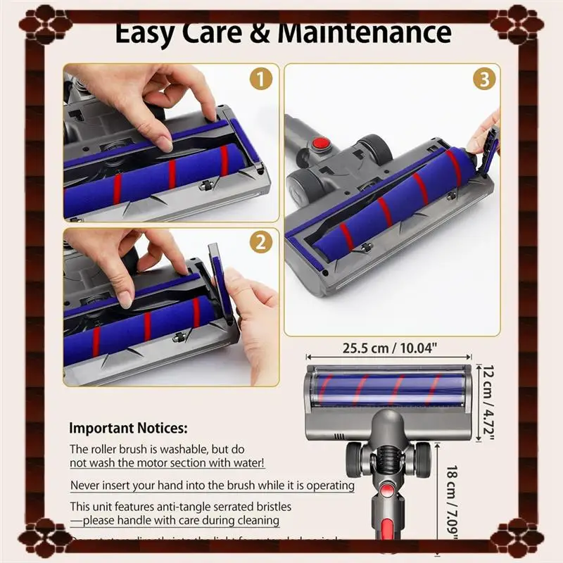 

24-Hour Delivery Vacuum Head Attachment Replacement For Dyson V7 V8 V10 V11 V15 LED Dust Detection Floor Head For Hard Floors
