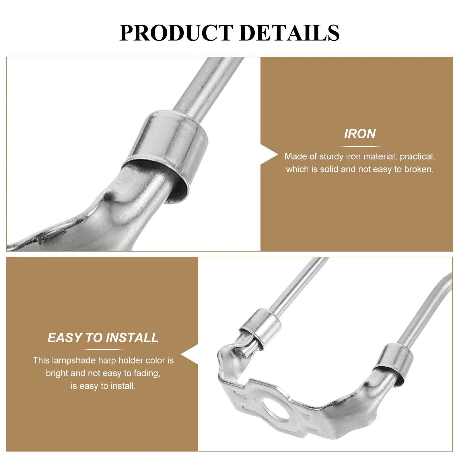 

1Set Lamp Shade Harp Bracket Modern Metal Lampstand Support Strong Not Easy to Break Fixture for Home Office Decor Use