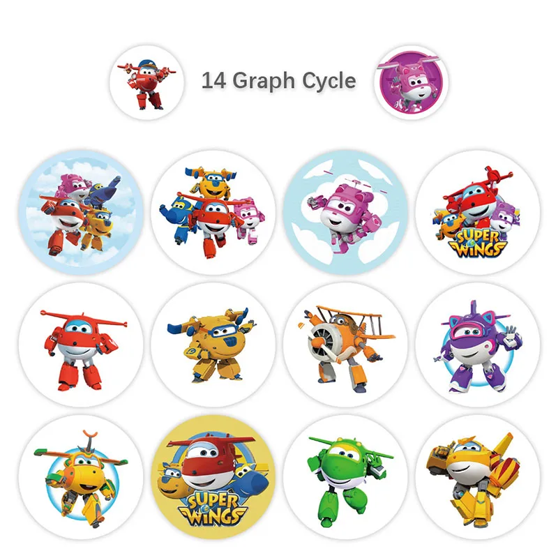 500 قطعة سوبر أجنحة لتقوم بها بنفسك لفة ملصقات وسادة جذع الثلاجة مقاوم للماء أنيمي ملصقات أنيمي الشكل صورة اللعب ملصق هدية