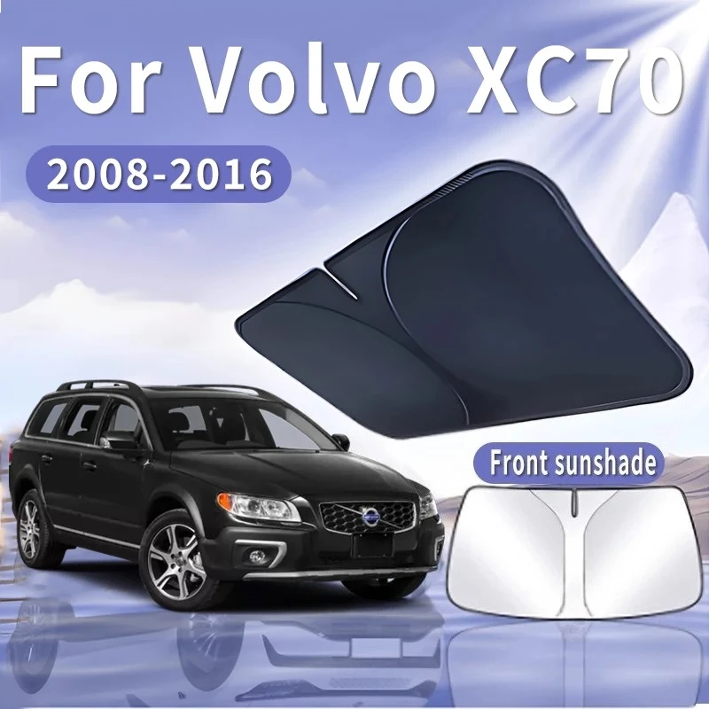 For Volvo XC70 2008~2016 2009 Foldable Car Sun Visor Front Windshield Sunshade Heat Insulation Summer Cooling Auto Accessories
