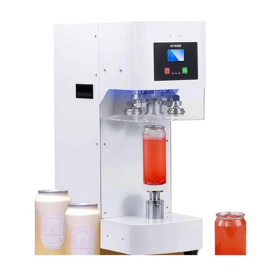 e Sealing Machine Aluminum Cap Cup Sealing MachineMilk Tea Beverage Automatic Electric Lifting Counting Commercial Pop Can Bottl
