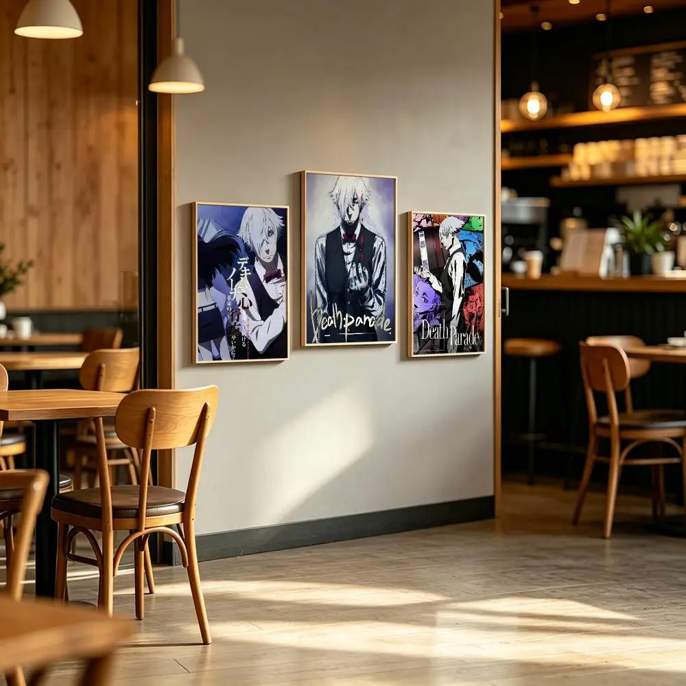 anime Death Parade Poster Poster Waterproof HD Unframed Self‑Stick Decor Wall Art for Home Room Decoration Gift