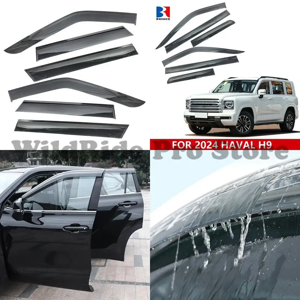 

1 set For Car Side Window Visors for 2023 ZEEKR 009 Window Rain Vent Guards 4 Pieces Set Car Window Wind Deflectors