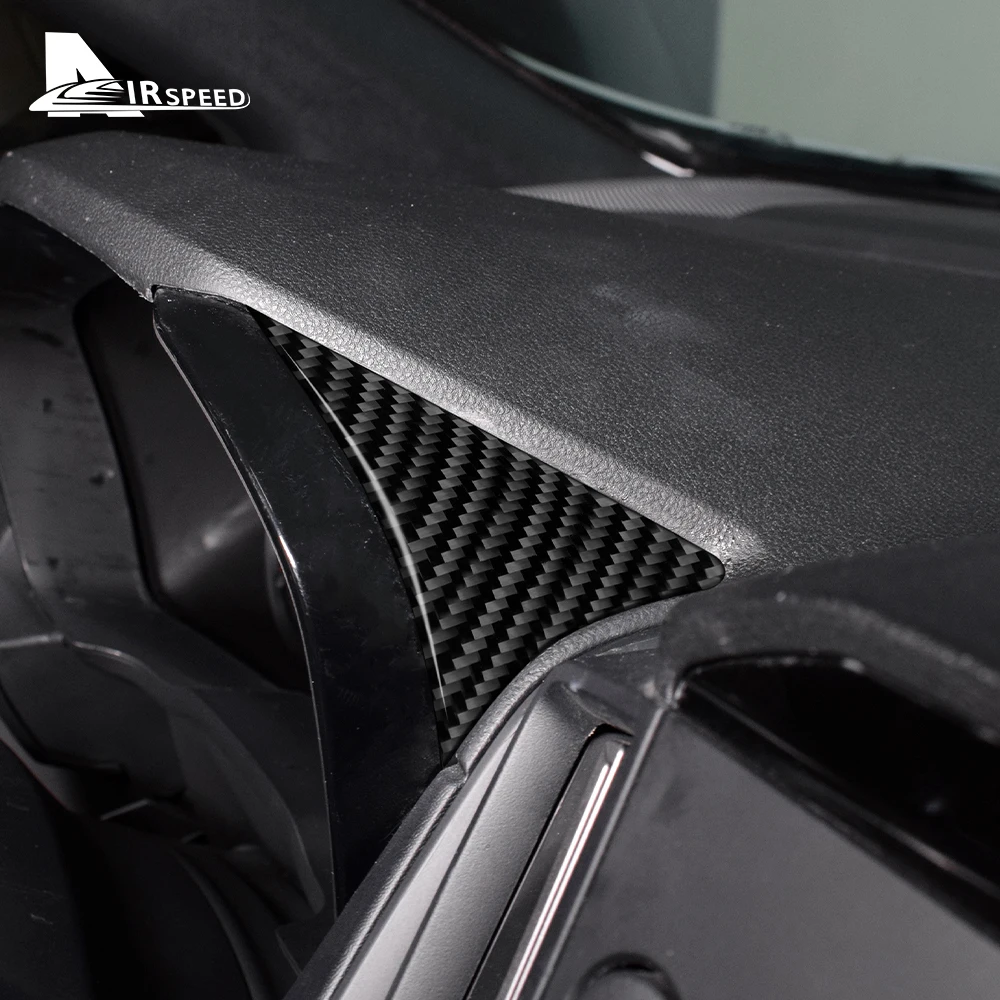 Real Soft Carbon Fiber Sticker For Subaru WRX/WRX STI 2022 2023 Speed Frame Triangle Decoration Trim Interior Accessories