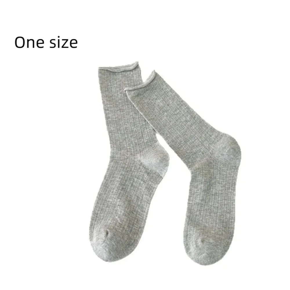 Милые летние носки ярких цветов, тонкие свободные носки, дышащие носки с рулонными краями, женская одежда, носки, чулочно-носочные изделия