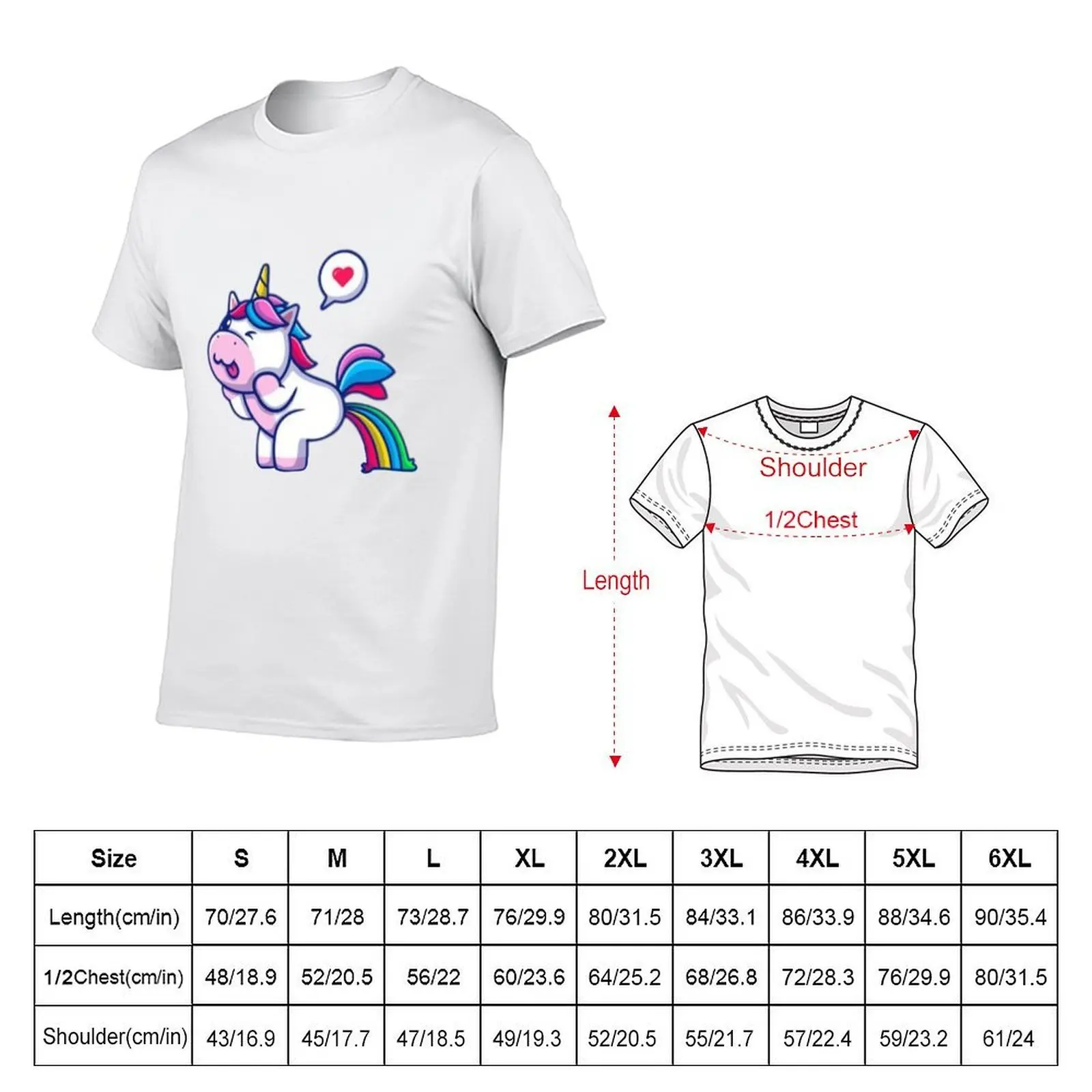 cute unicorn poop rainbow T-Shirt oversized t shirt man t shirt slim fit t shirts for men