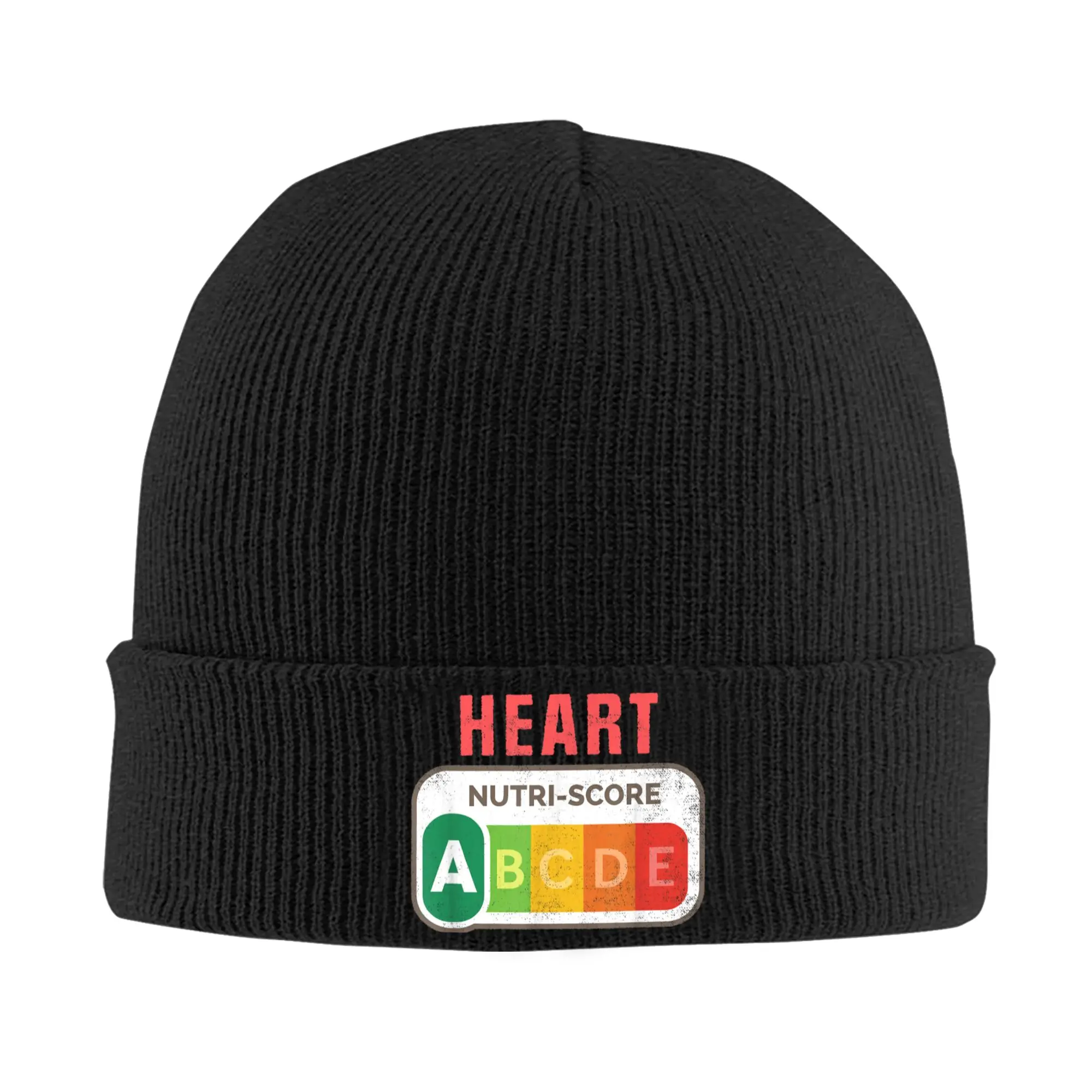 Nutri-Score A Heart First Date Knitted Hats Autumn Winter Beanies New Funny Gift Cap Female Male Acrylic Casual Skullcap