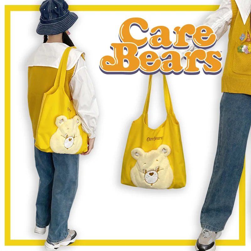 Genuine Carebears Cute Plush Bear Avatar Canvas Large Capacity Shoulder Bag Couple Gift