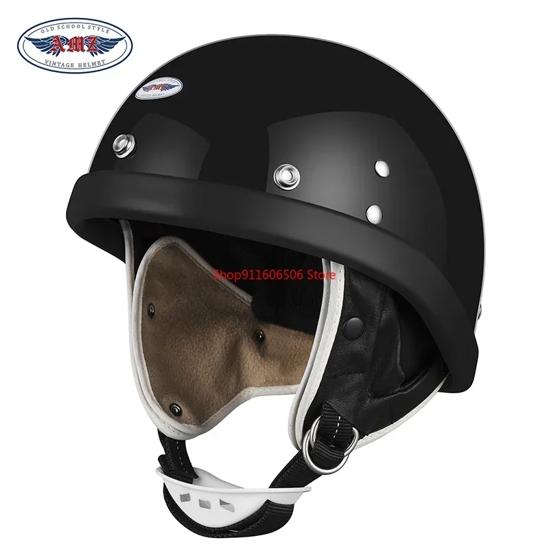 High strength fiberglass Japanese Half Helmet motorcycle and cruise motorcycle protective helmet AMZ 802