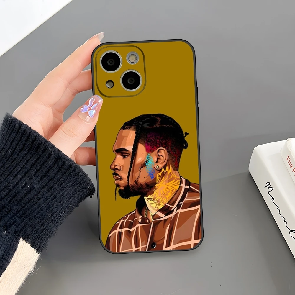 Chris Brown Breezy Handyhülle für 14 Pro Max für Apple iPhone 16 15 Po Max 12 Mini 11 13 Pro Xr Xs 8 7 Plus Rückseite