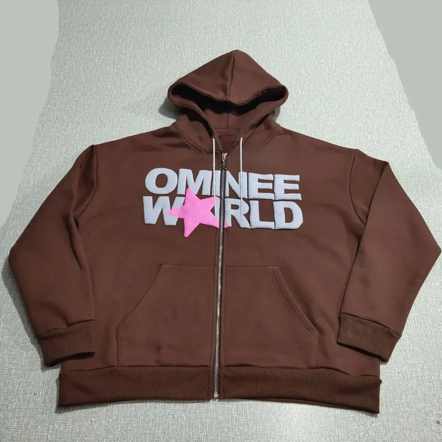 

New Fashion Streetwear Custom 3D Puff Print Unisex Full Zip Hoodie Sweatshirt Quick Drying Comfortable Jersey for Autumn Winter