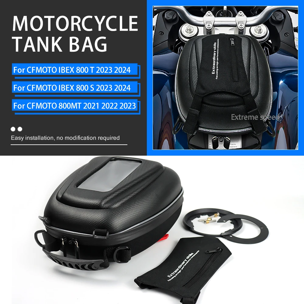 Tank Bag Hinangin Bag For CFMOTO IBEX 800T 800S 800MT Motorcycle Fuel Tank Bags Tool Bags Luggage Bags ﻿