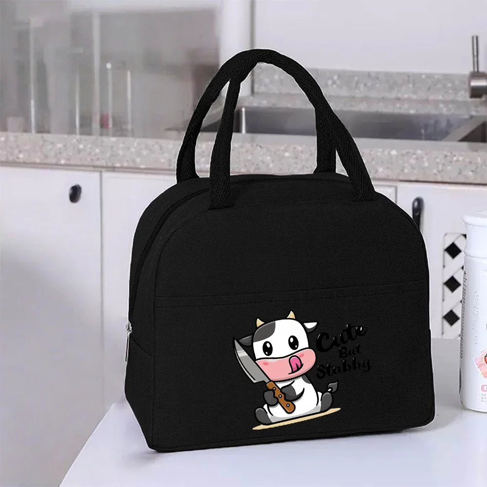 1pc of a Humorous Cow-Themed Lunch Bag Design Easy to Carry Suitable for Work Or Travel Safe for Non-Food Items