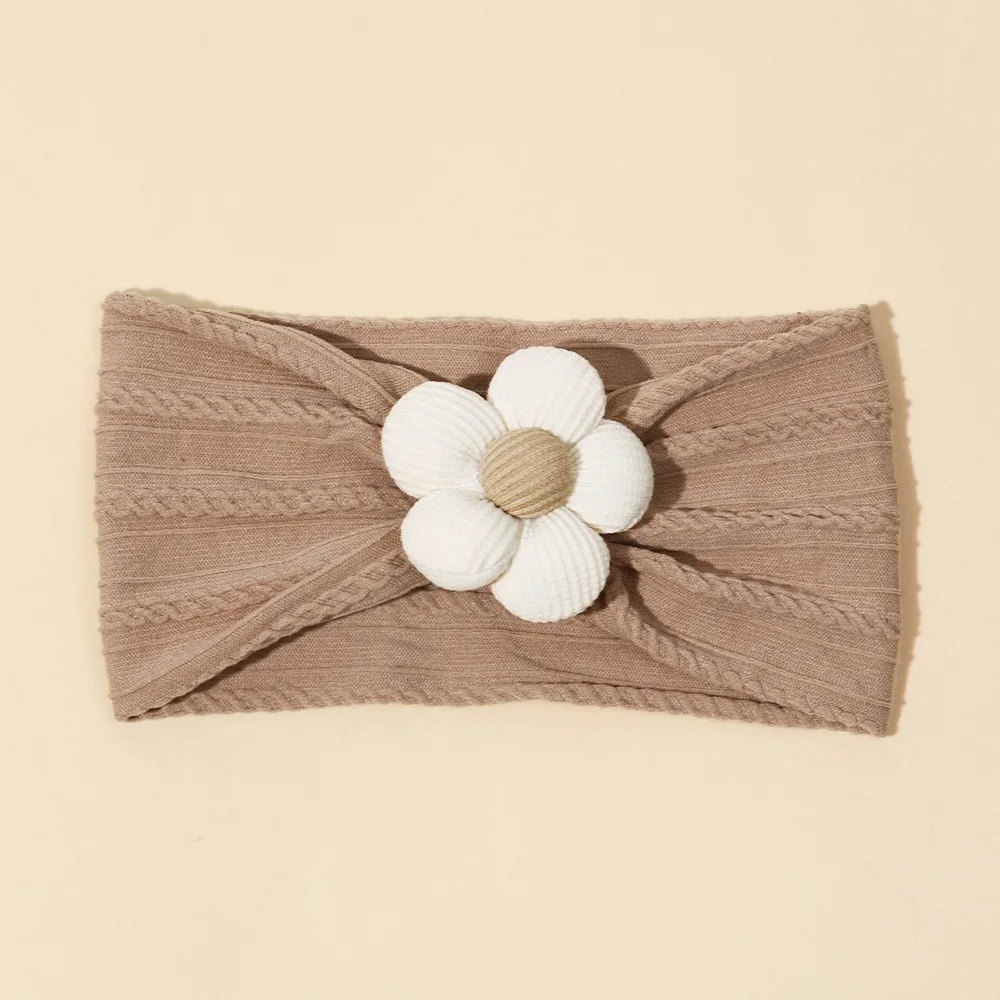 

Cute Flower Infant Baby Wide Headband Soft Stretchy Elastic Newborn Head Wrap Nylon Kids Hair Accessories