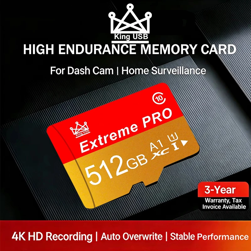 Reliable TF Cards 512GB 256GB 64GB SD Cards Memory Card Micro TF SD Card Full HD Temperature Proof for Tablet/Laptop/Desktop