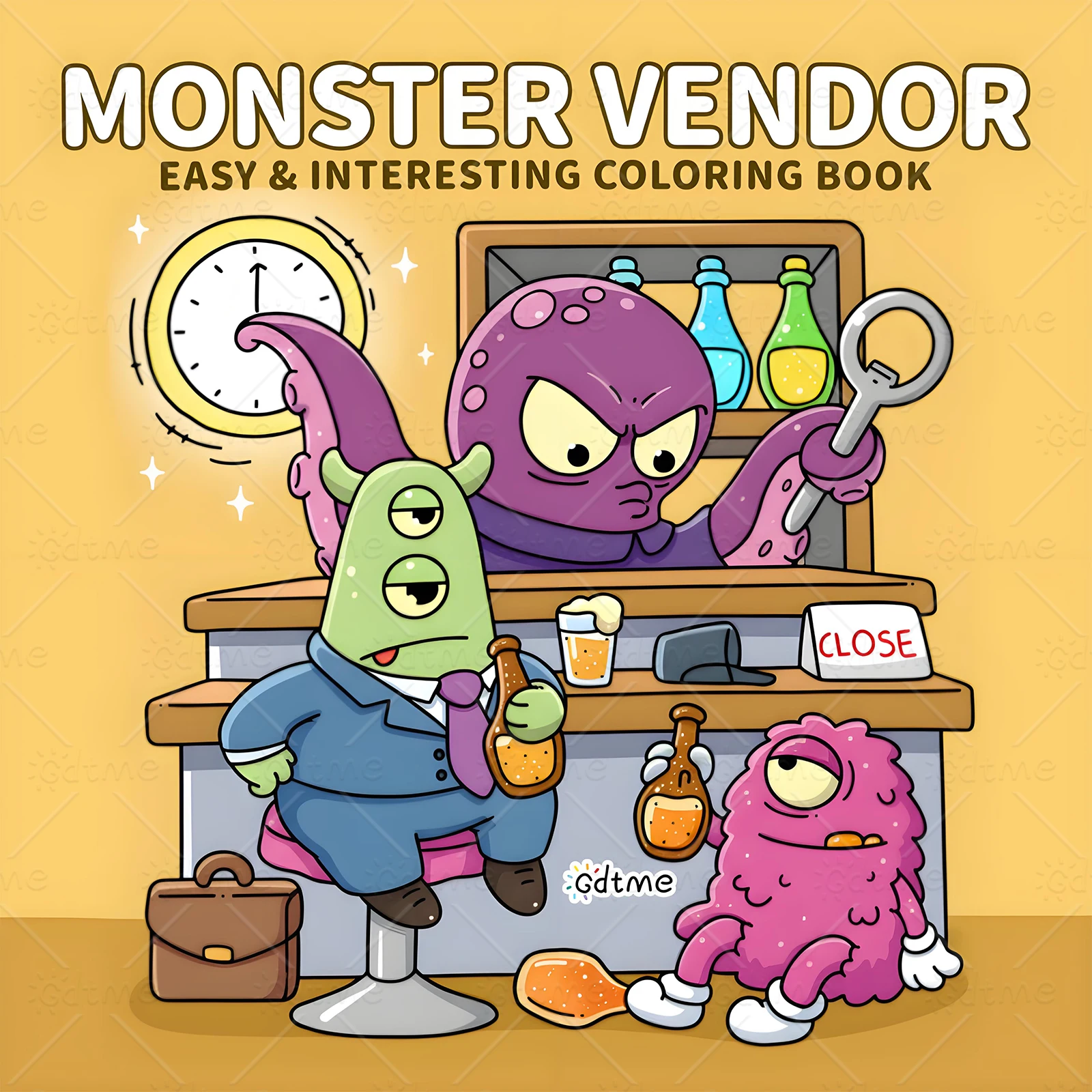 MONSTER VENDOR Coloring Book for Adults Featuring Cute Cozy Daily Activities for Relaxation (Cozy Spaces Coloring)