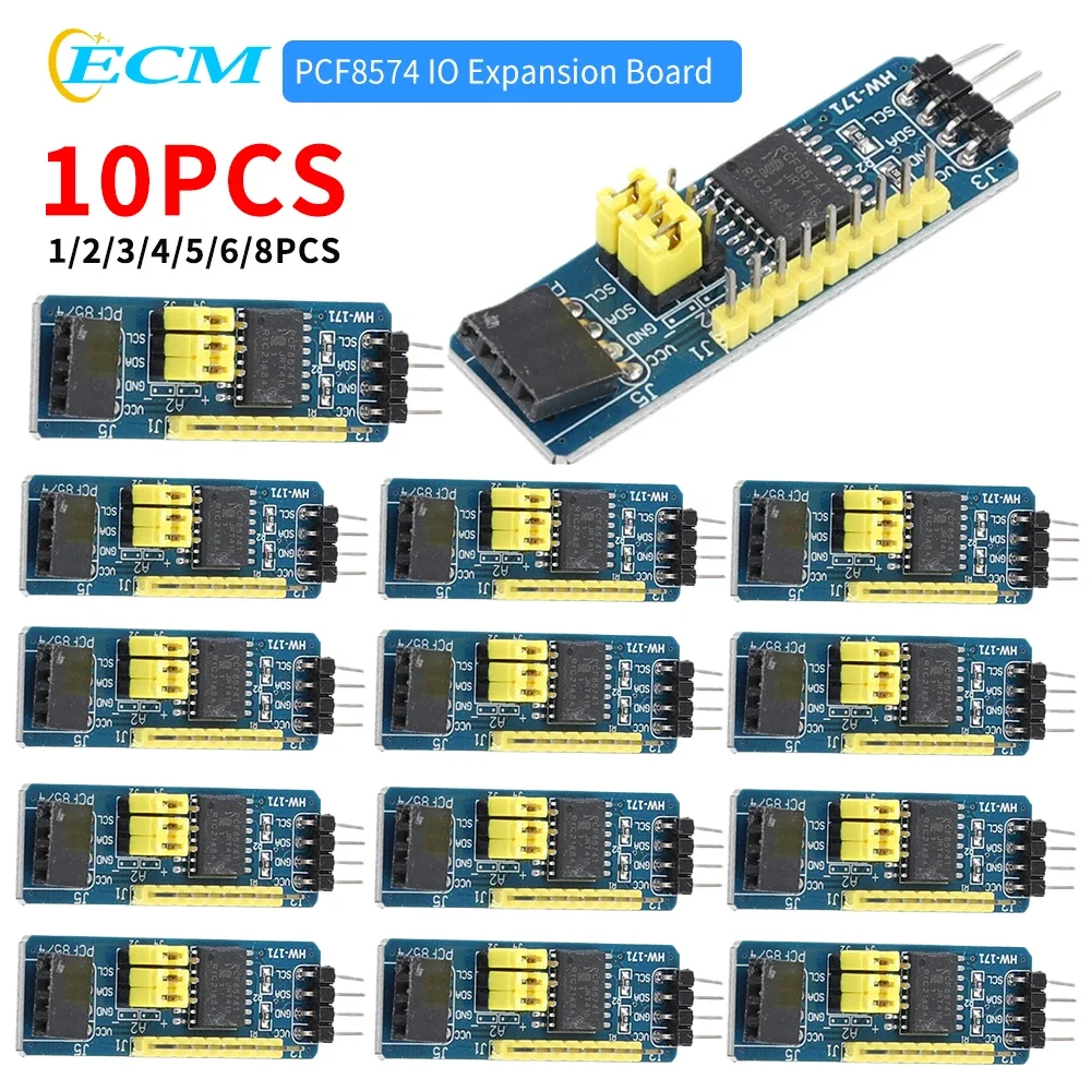 1-10pcs PCF8574 IO Expansion Board 8 I/O I/O Expander Flexible I2C-Bus Evaluation Development Module Converter Module Board